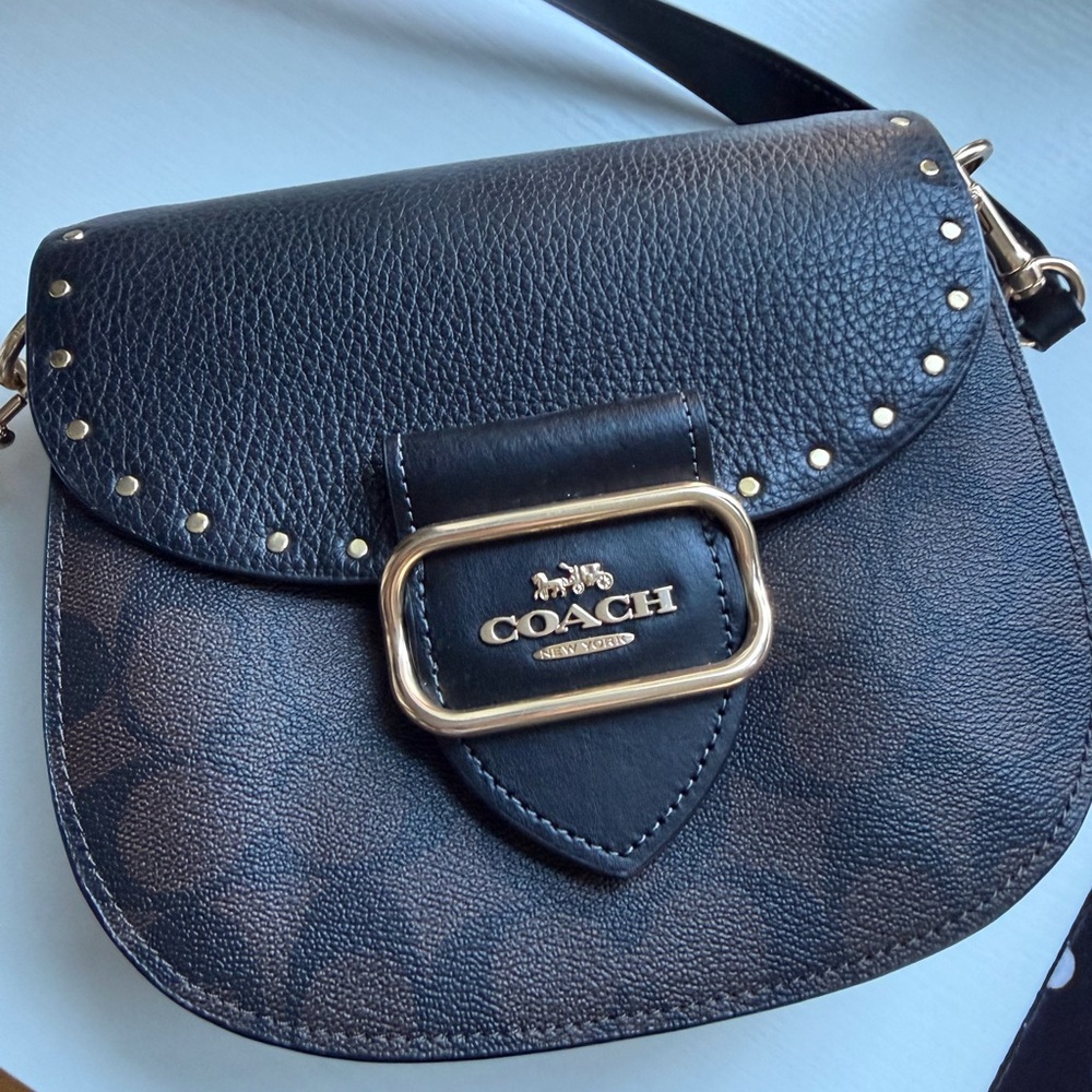 Coach Black and Brown Crossbody Bag